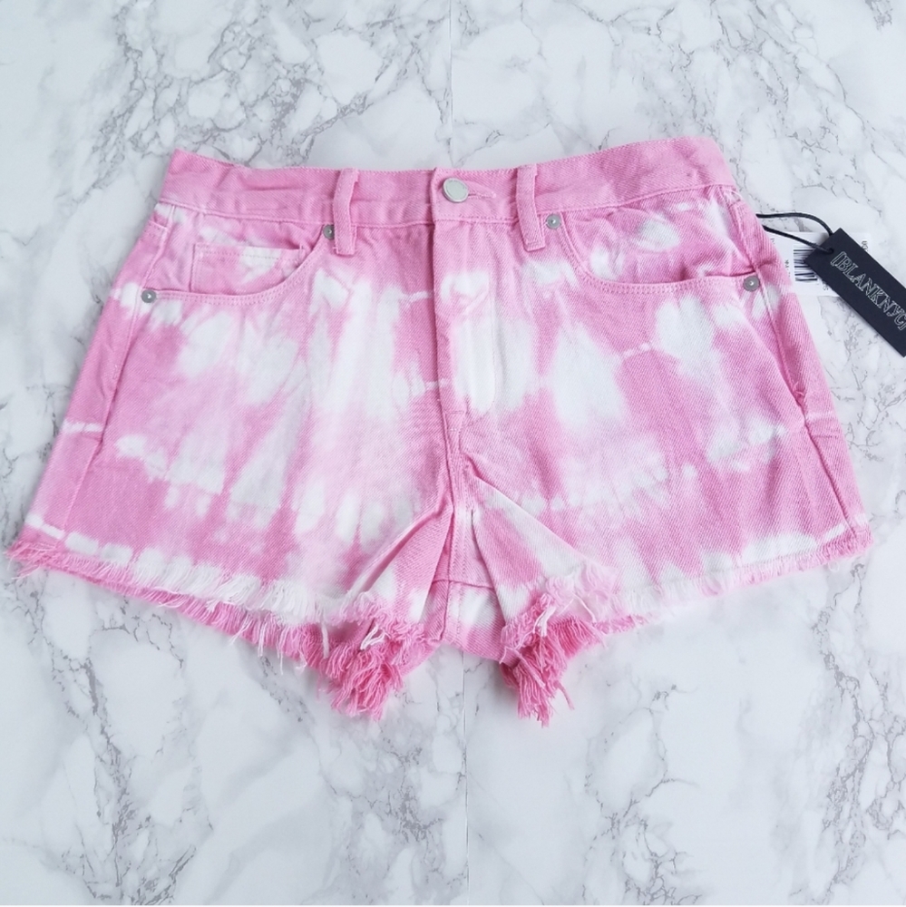 Blank NYC The Barrow pink tie-dye denim shorts - Picture 5 of 6